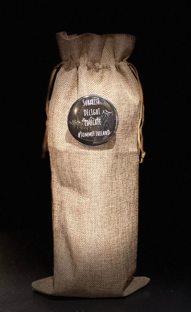 SOMMIT Ireland badge on wine bag